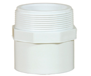 Upvc: VALVE SPIGOT - Glues into a fitting, to give a threaded end