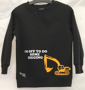 Products: DIGGER LONG SLEEVE TEE SHIRT Kruizey Kidz NZ
