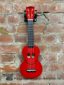 Mahalo Art Series Smiley Face Red Soprano Uke