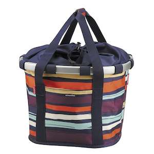 Electric Bike Accessories: KLICKfix Bike Basket - Artist Stripes