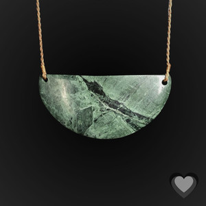 Green Mapere Breast Plate - Large Kowhatu Taonga