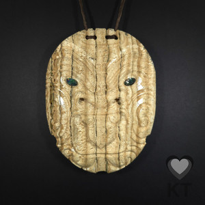 Mana Wheku / Black Paua Inlay - XL Kowhatu Taonga