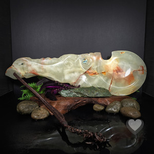 Products: Red Onyx Toa Wahaika - Super Large Kowhatu Taonga