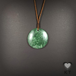 Products: Green Mapere Disc - Small Kowhatu Taonga