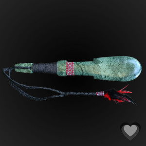 Products: Tū Wero Green Mapere Patu - XL Kowhatu Taonga