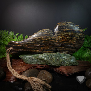 Products: Black, Brown and Gold Mapere Kotiate - Large Kowhatu Taonga