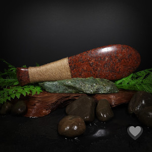 African Red Kiriweti Patu - X Large Kowhatu Taonga