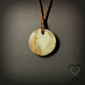 Products: Green Onyx Mapere Disc - Small Kowhatu Taonga