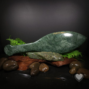 Products: Green Mapere Hoe (Paddle) - Large Kowhatu Taonga