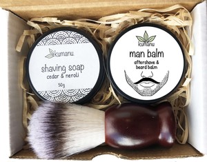 Products: Shaving Set Kumanu, earth conscious skincare