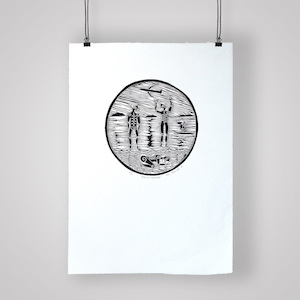 Products: Sam Farquhar – Leaving Manihiki (54cm x 39cm – 8/10. WG)