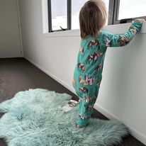 Plush Sheepskin Rugs: NZ Longwool Sheepskin by Bowron - Sage