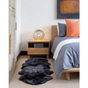 Plush Sheepskin Rugs: NZ Longwool Double Sheepskin Rug - Steel