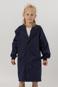 Products: Junior Knit Cuff Lab Coat Navy