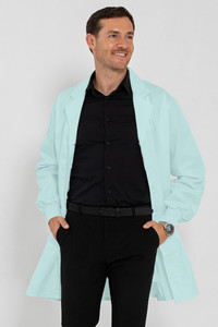 Essential Knit Cuff Lab Coat - Sea Foam