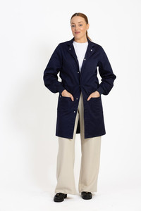 Simmons Knit Cuff Lab Coat - Unisex Navy