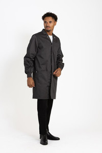 Simmons Knit Cuff Lab Coat - Unisex Charcoal