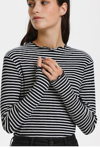 Tops: Karen by Simonsen Candace Top - Navy and White