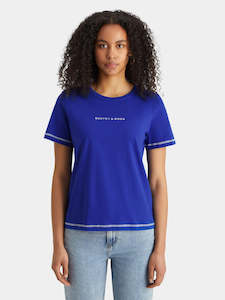 Scotch Soda: Scotch & Soda Flatlock T-Shirt - Blue