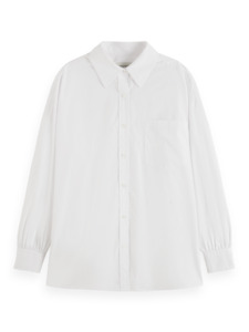 Scotch & Soda Girlfriend Poplin Shirt - White