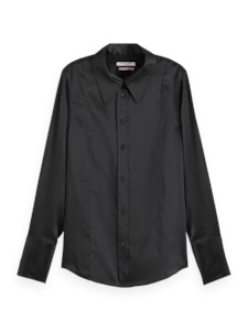 Scotch & Soda Satin Shirt - Black