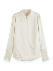 Scotch Soda: Scotch & Soda Satin Shirt - White