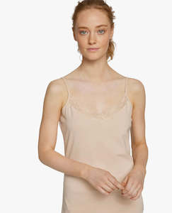 Noa Noa Essential Lace Jersey Cami - Natural