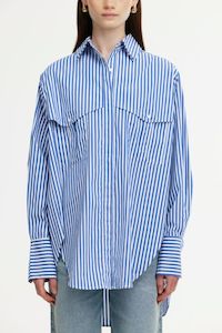 Kinney: Kinney Riley Shirt - Navy/White Stripe
