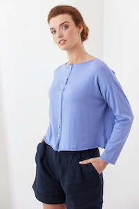 Mia Fratino Malta Silky Cardi - Cornflower Blue