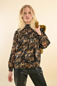 Molly Bracken Black Floral Shirt