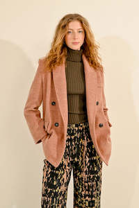 Molly Bracken Wool Blend Coat - Old Pink