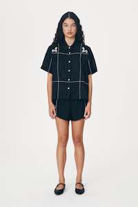 Rowie the Label Aries Linen Shirt - Noir