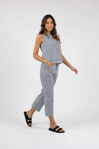 Humidity Paloma Pant - Midnight and White Check