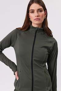 Marlow Line Up L/S Zip Through - Kelp