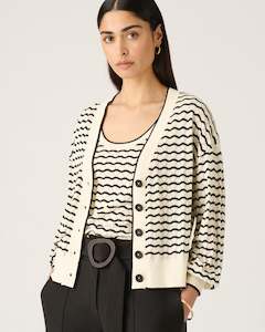 Mos The Label: Mos the Label Elara Knit Cardigan - Stripe