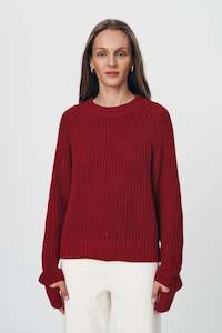 Rowie the Label Bronson Knit Jumper - Chili Red