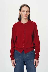 Rowie The Label: Rowie the Label Maeve Merino Knit Cardigan - Rust Red