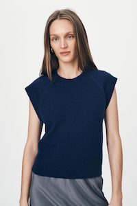 Rowie The Label: Rowie the Label Quinn Merino Knit Vest - Royal Blue