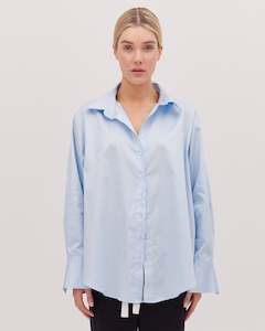 Cloth Co: Cloth & Co The Split Back Shirt - Sky