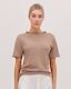 Cloth & Co The Funnel Neck Tee - Walnut