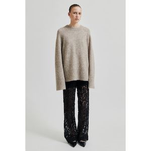 Second Female Roy Knit - Beige Melange