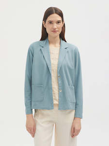 Nice Things Basic Linen Jacket - Light Blue