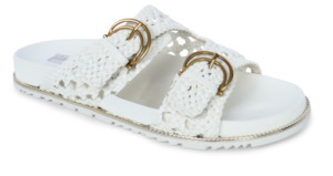 Footwear: Kathryn Wilson Holly Slide - White Woven