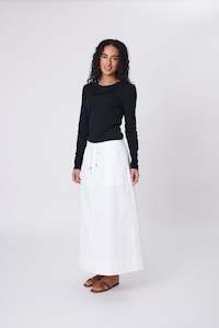 Skirts: Cascade Skirt - Chalk