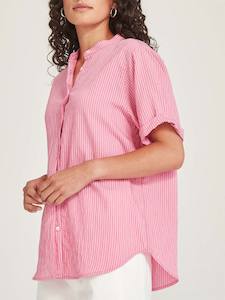 Sills: Flynn Stripe Shirt - Pink/Red Stripe