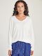 Vinnie V-Neck - White