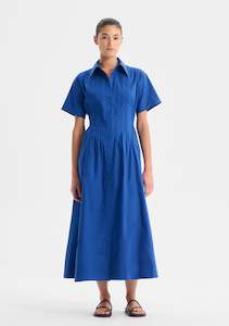 Arabella Shirt Dress - Cobalt