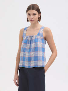 Checked Top - Blue