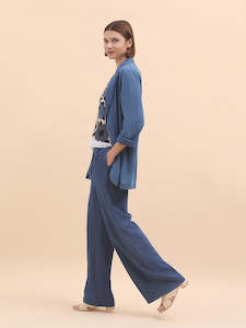 Denim: Striped Denim Trousers