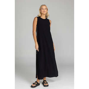 Dresses: Embraced as One Dress - Black with White Stripe